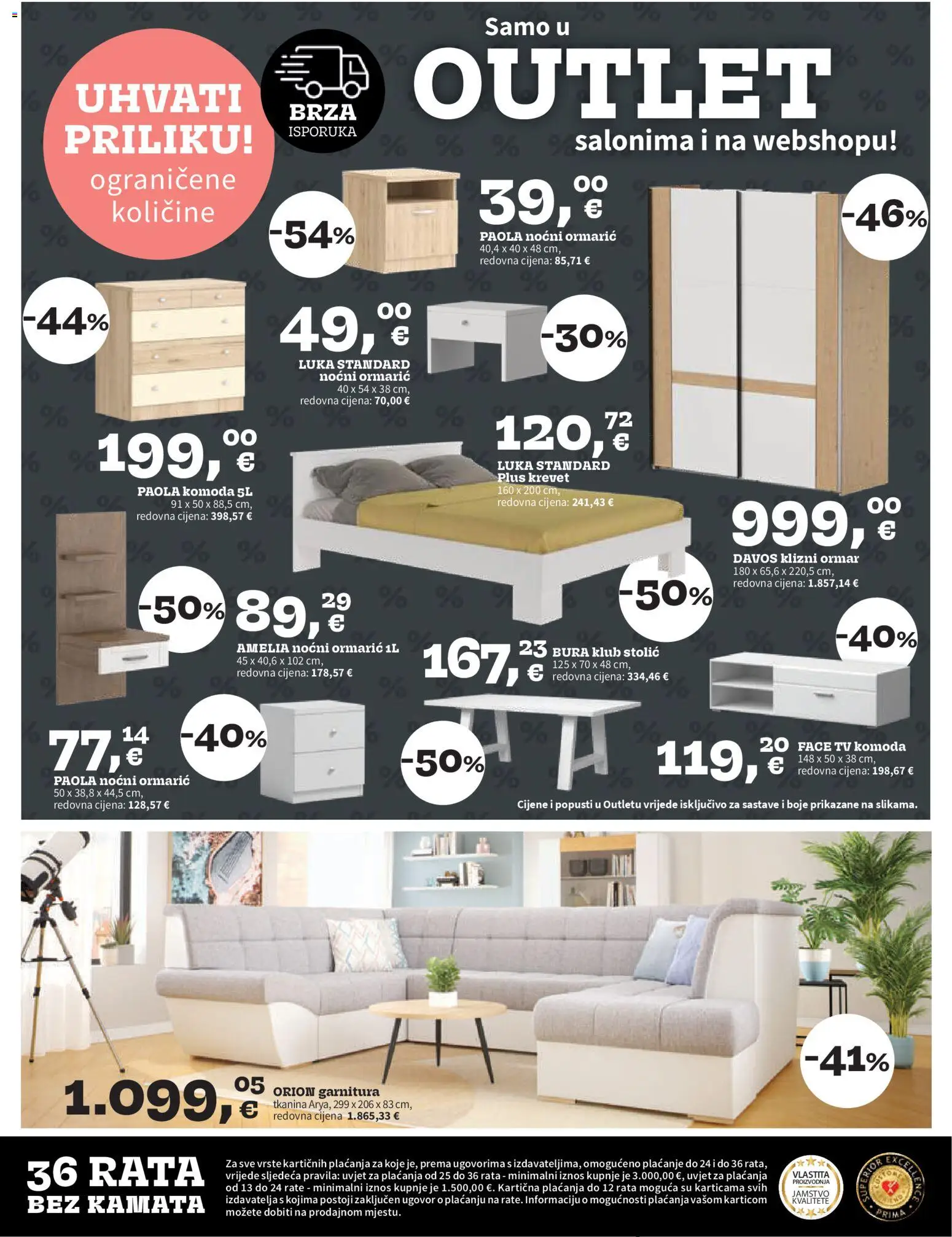 Prima katalog | vrijedi od 01.11.2025 | Stranica: 20 | Proizvodi: Krevet, Ormar, Klizni ormar, Tv