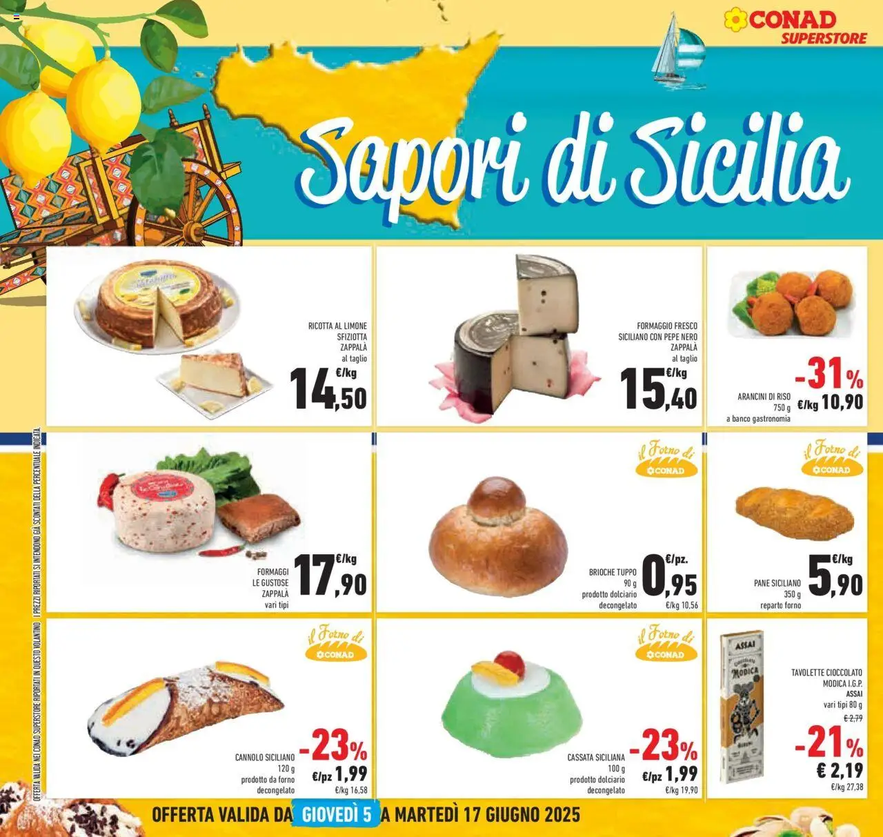 Volantino Conad del 04.06.2025 | Pagina: 24 | Prodotti: Cioccolato, Riso, Limone, Ricotta