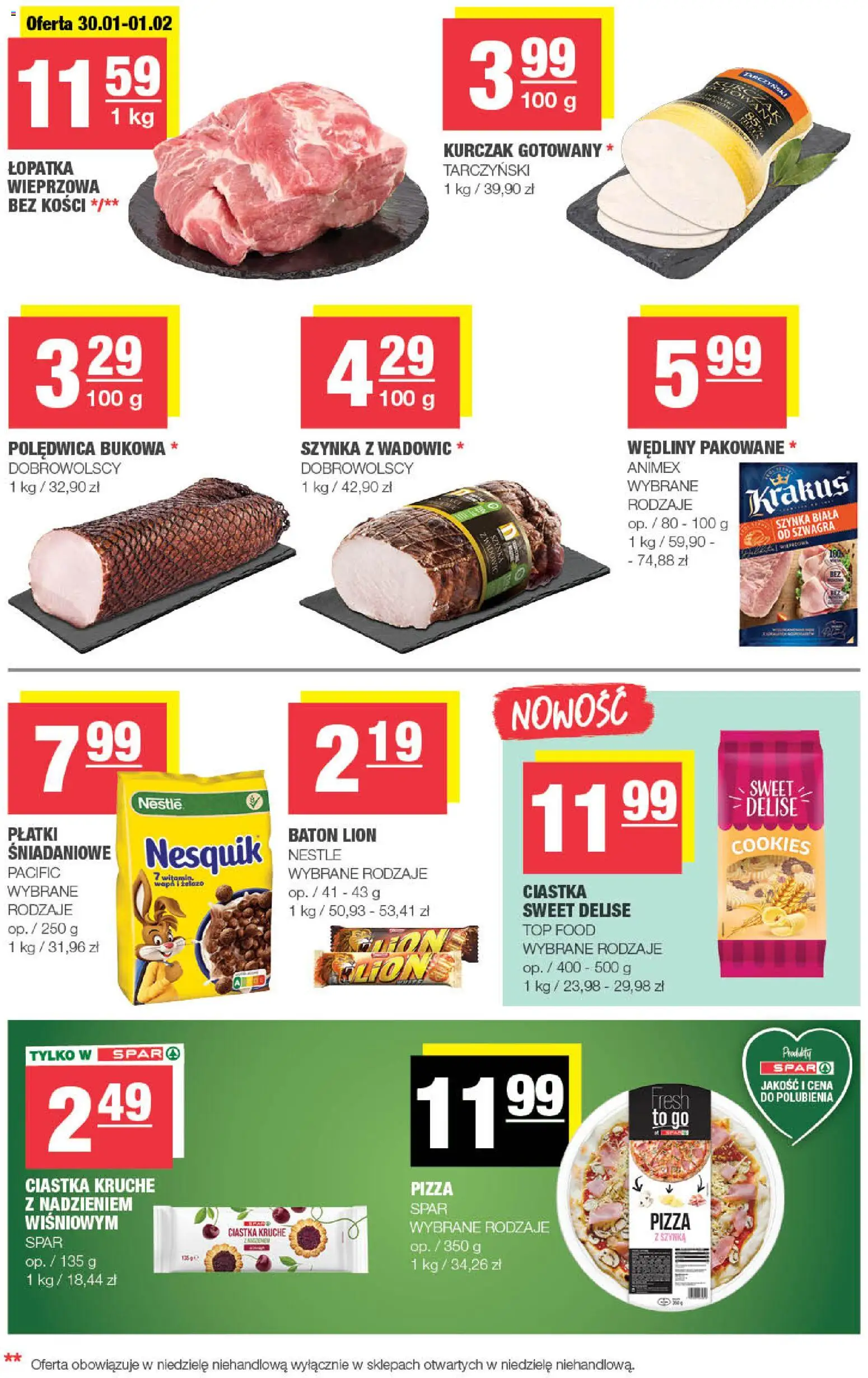 Spar Gazetka - Mini od 21.01.2026 | Strona: 3 | Produkty: Kurczak, Płatki śniadaniowe, Płatki, Ciastka