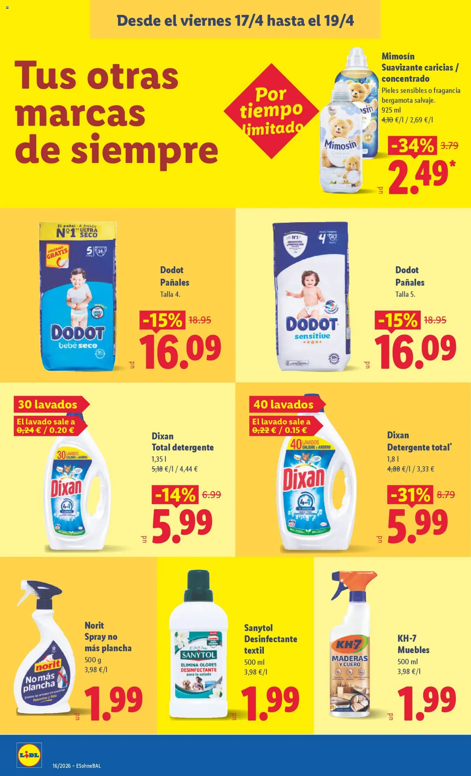 Lidl folleto │ válido desde el 13.04.2026 | Página: 38 | Productos: Fragancia, Detergente, Suavizante, Plancha