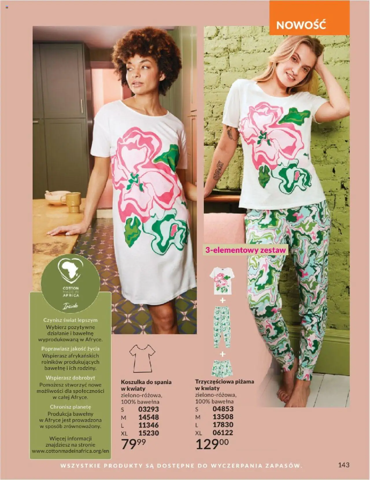 Avon Katalog 07 2025 od 01.07.2025 | Strona: 143 | Produkty: Piżama, Kwiaty
