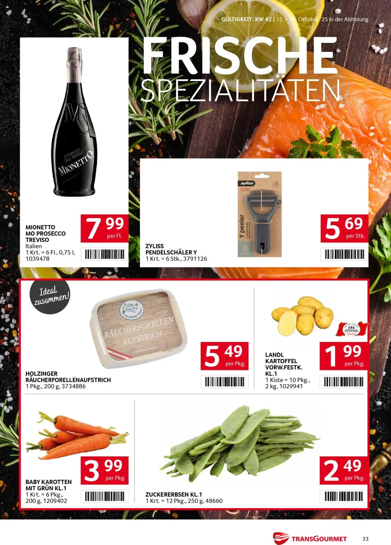 Transgourmet Flugblatt gültig ab 13.10.2025 | Seite: 23 | Produkte: Fisch