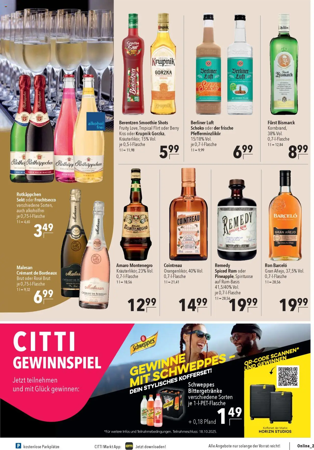 CITTI Markt Prospekt 	 – gültig ab 08.10.2025 | Seite: 13 | Produkte: Berliner, Sekt, Fruchtsecco, Rotkäppchen