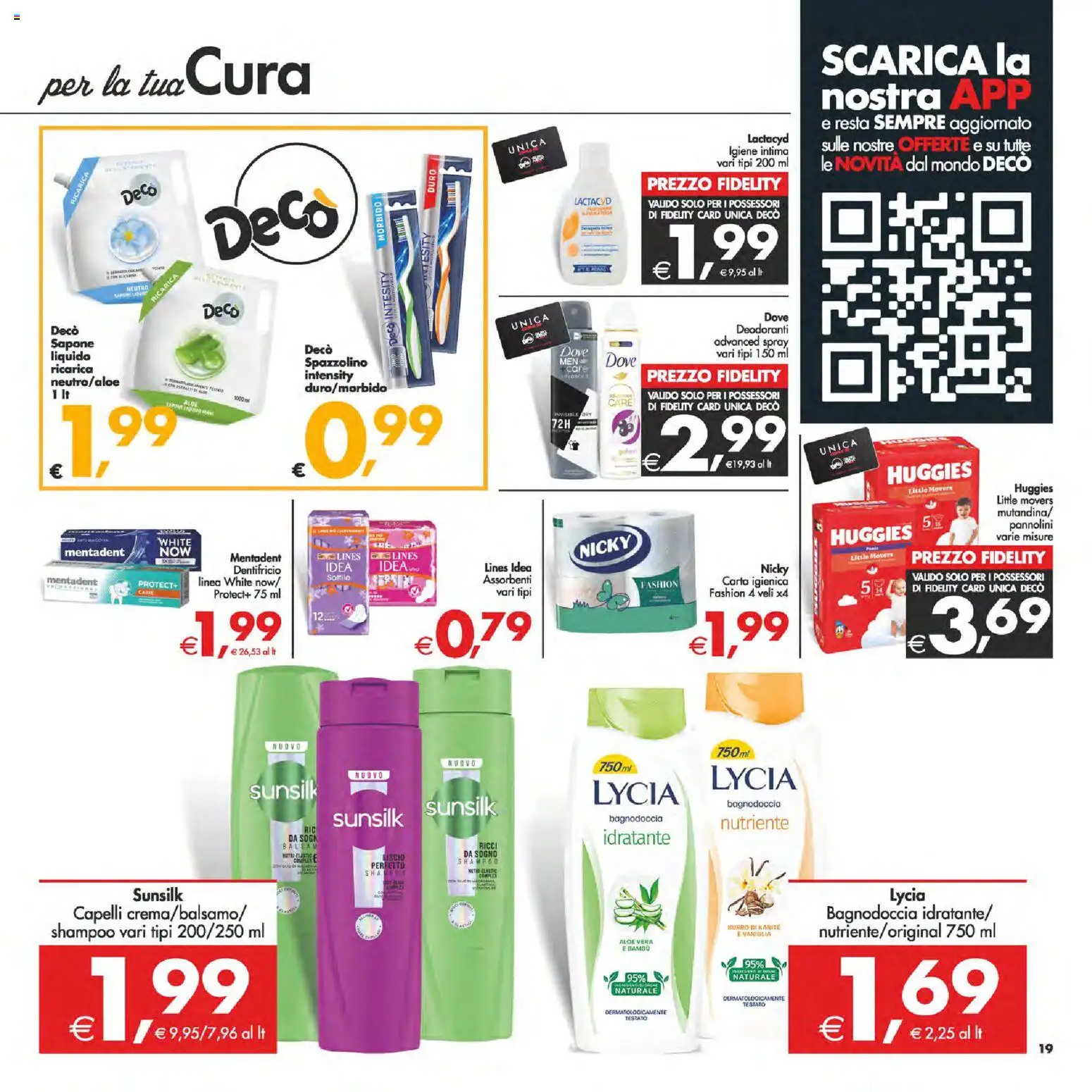 Volantino Decò del 24.02.2026 | Pagina: 24 | Prodotti: Shampoo, Carta igienica, Dentifricio, Spazzolino