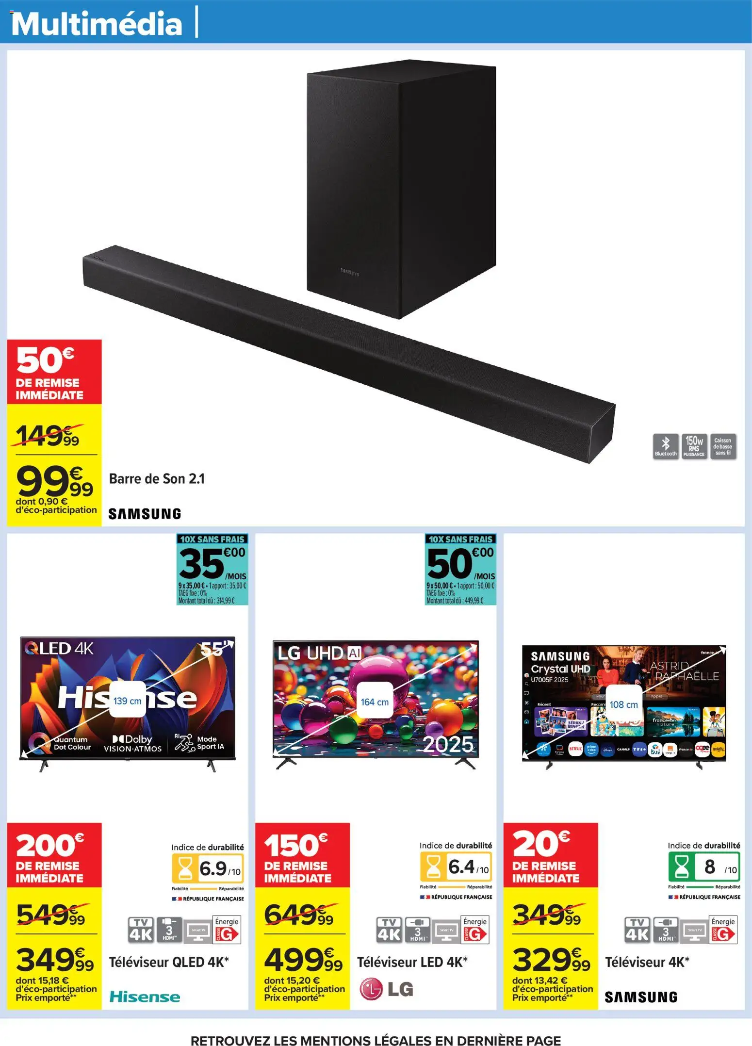 {H1} | Page: 58 | Produits: Televiseur, Smart TV, Barre de son