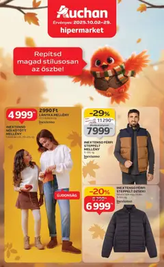 Auchan - Őszi Textil ajánlataink - amely érvényes a következő dátumtól: 02.10.2025