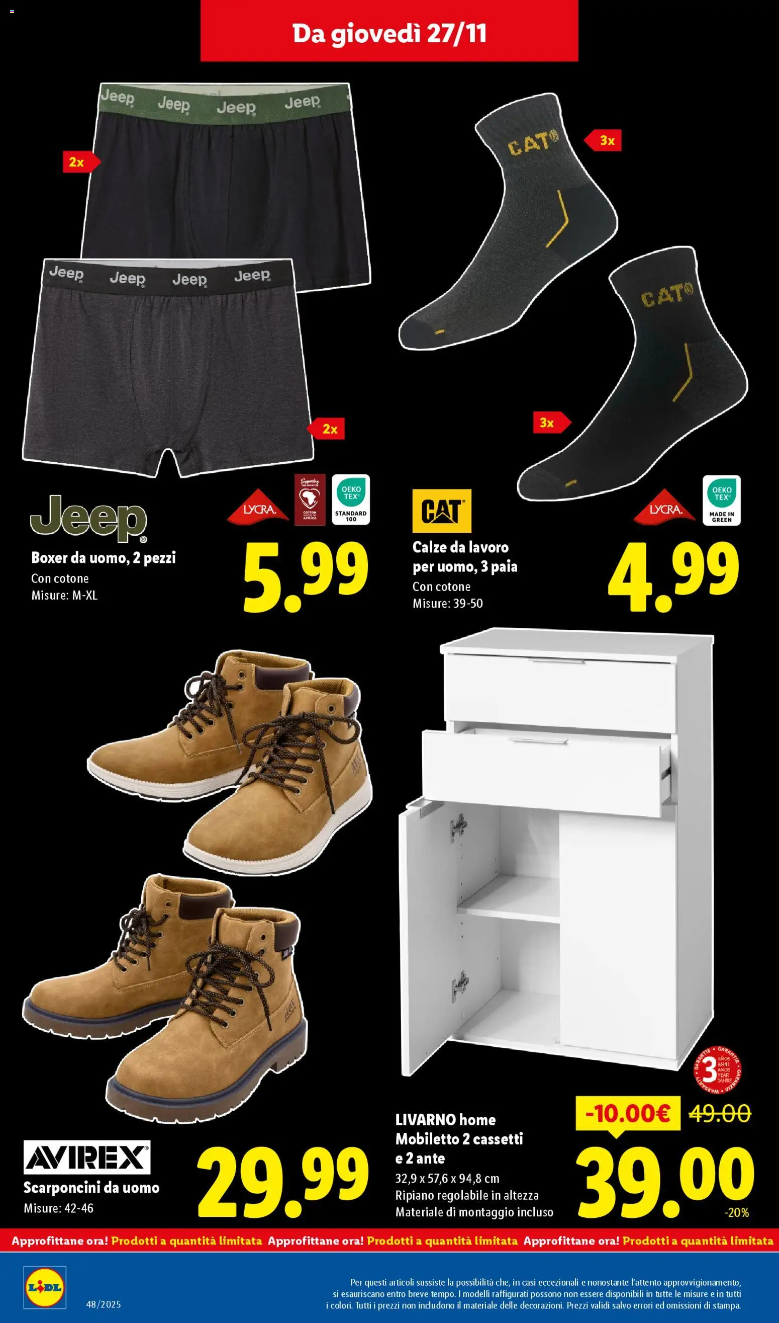 Volantino Lidl del 24.11.2025 | Pagina: 42 | Prodotti: Ripiano, Boxer