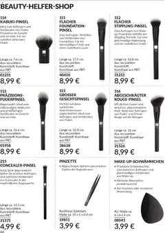 AVON Katalog Januar 2026 ab 01.01.2026 gültig | Seite: 68 | Produkte: Concealer, Pinsel, Pinzette, Rougepinsel
