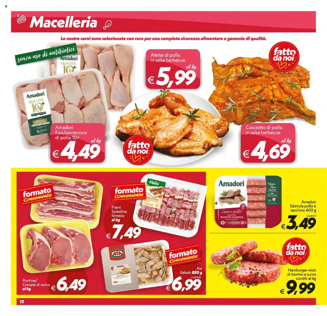 Volantino SuperConveniente del 12.08.2025 | Pagina: 12 | Prodotti: Pollo, Barbecue, Salsa barbecue, Hamburger