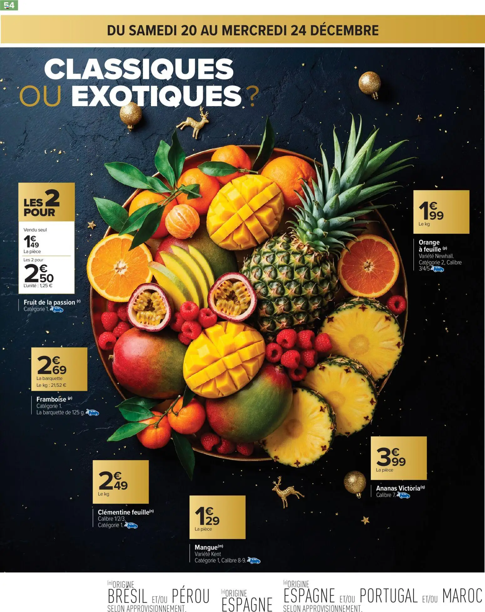 {H1} | Page: 54 | Produits: Clémentine, Framboise, Fruit de la passion, Ananas