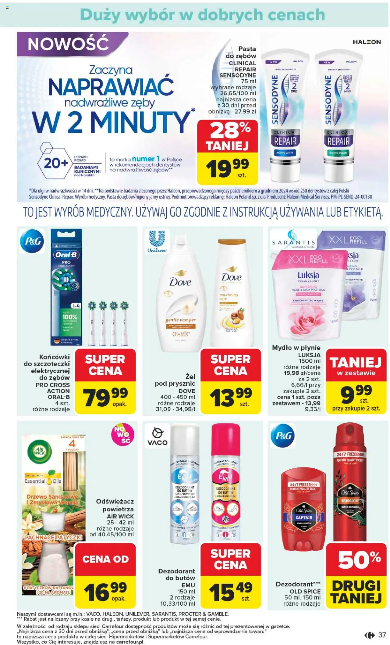 Carrefour Gazetka od 22.09.2025 | Strona: 39 | Produkty: Mydło w płynie, Zapach, Pasta do zębów, Old spice