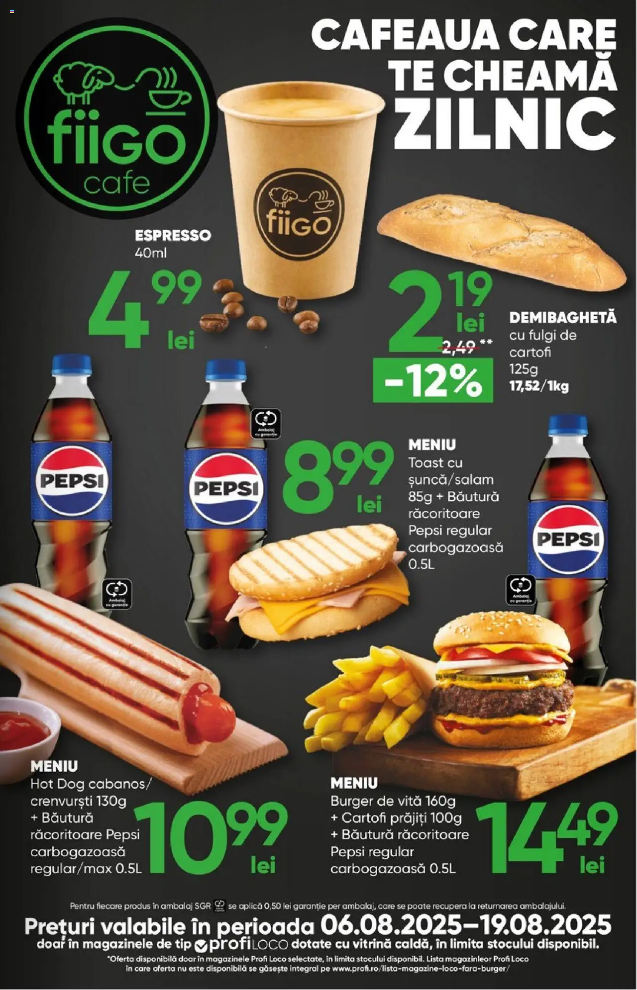 Catalog Profi Loco nou – valabil de la 06.08.2025 | Pagină: 13 | Produse: Vitrină, Crenvurști, Fulgi, Burger