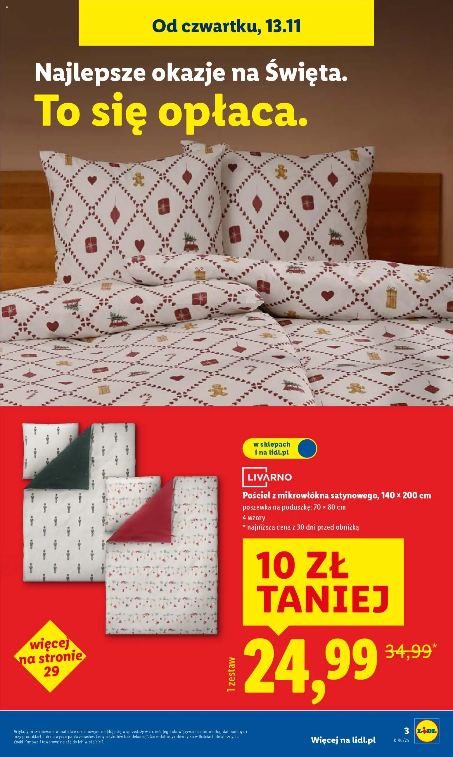Lidl Katalog od 10.11.2025 | Strona: 3 | Produkty: Pościel
