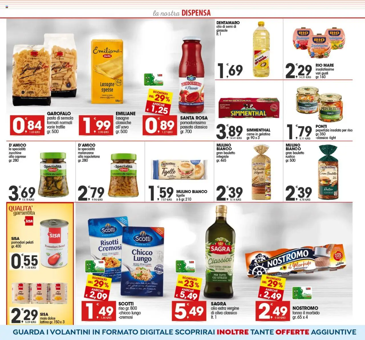Volantino SISA del 08.08.2025 | Pagina: 6 | Prodotti: Riso, Pomodori, Pasta, Mais