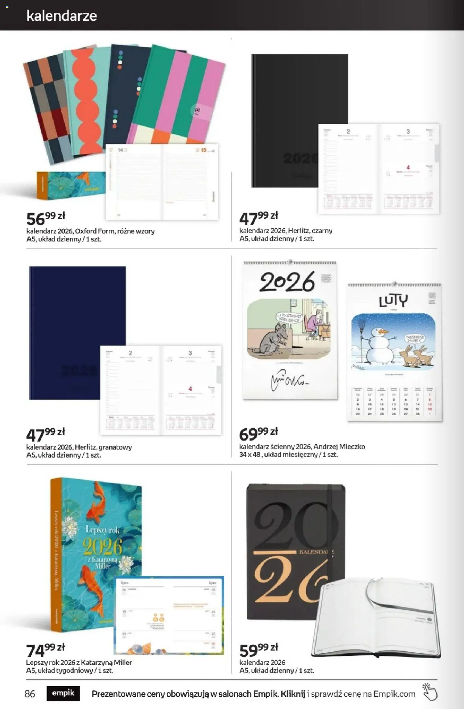 Empik promocje - Tom kultury Zabawki od 11.02.2026 | Strona: 28 | Produkty: Kalendarz
