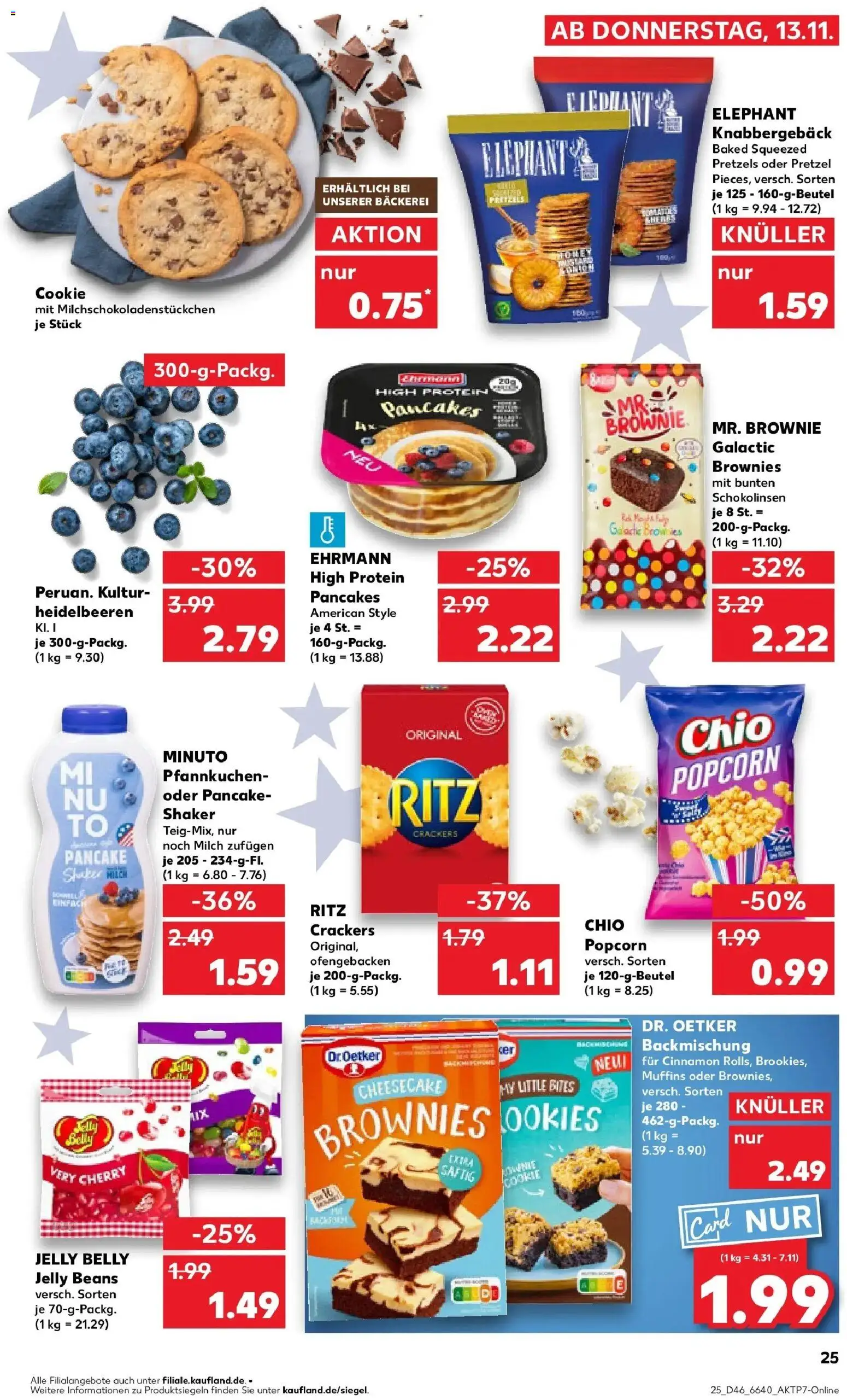Kaufland prospekt Uhingen	 – gültig ab 13.11.2025 | Seite: 25 | Produkte: Bäckerei, Milch, Pfannkuchen, Heidelbeeren