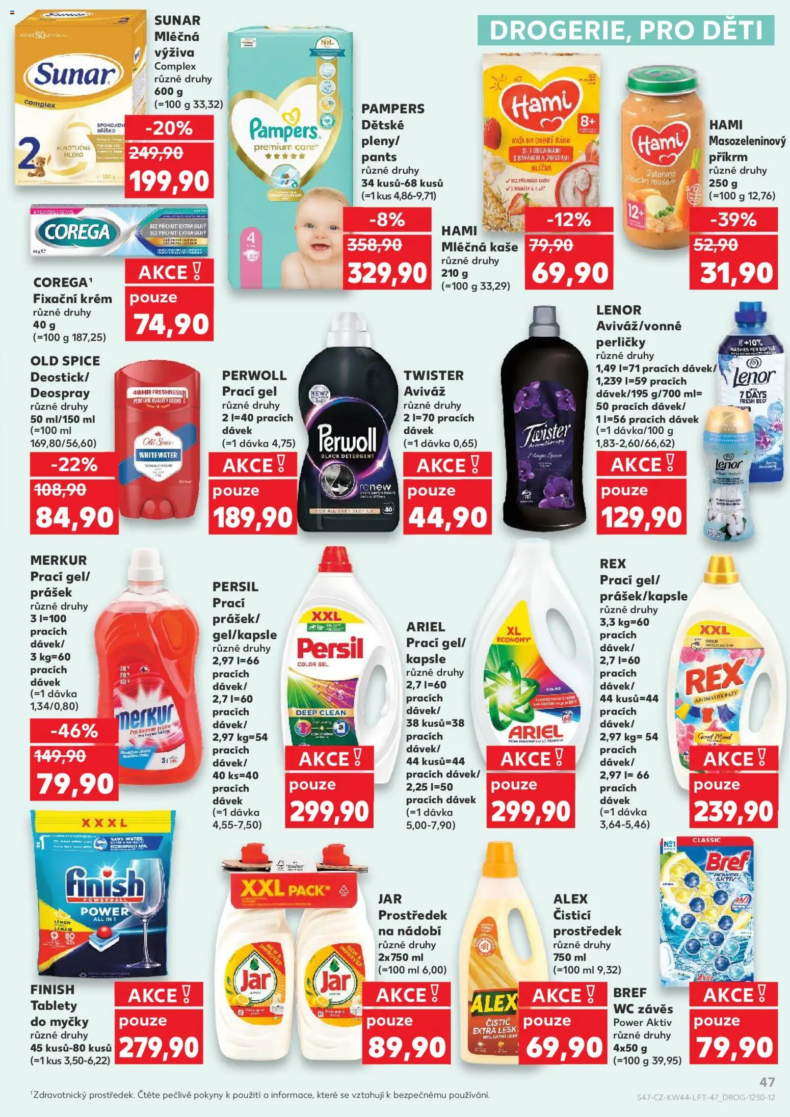 Kaufland leták - Kolín od 29.10.2025 | Strana: 47 | Produkty: Prací gel, Pampers, Wc, Jar