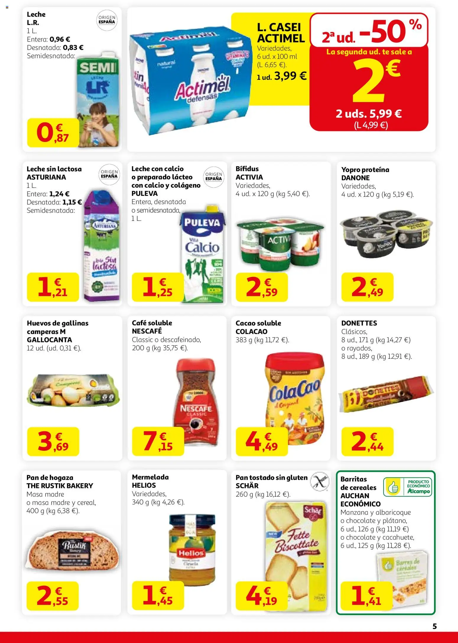 Alcampo - SM Madrid │ válido desde el 29.01.2026 | Página: 5 | Productos: Café, Chocolate, Té, Φρυγανιές σικάλεως