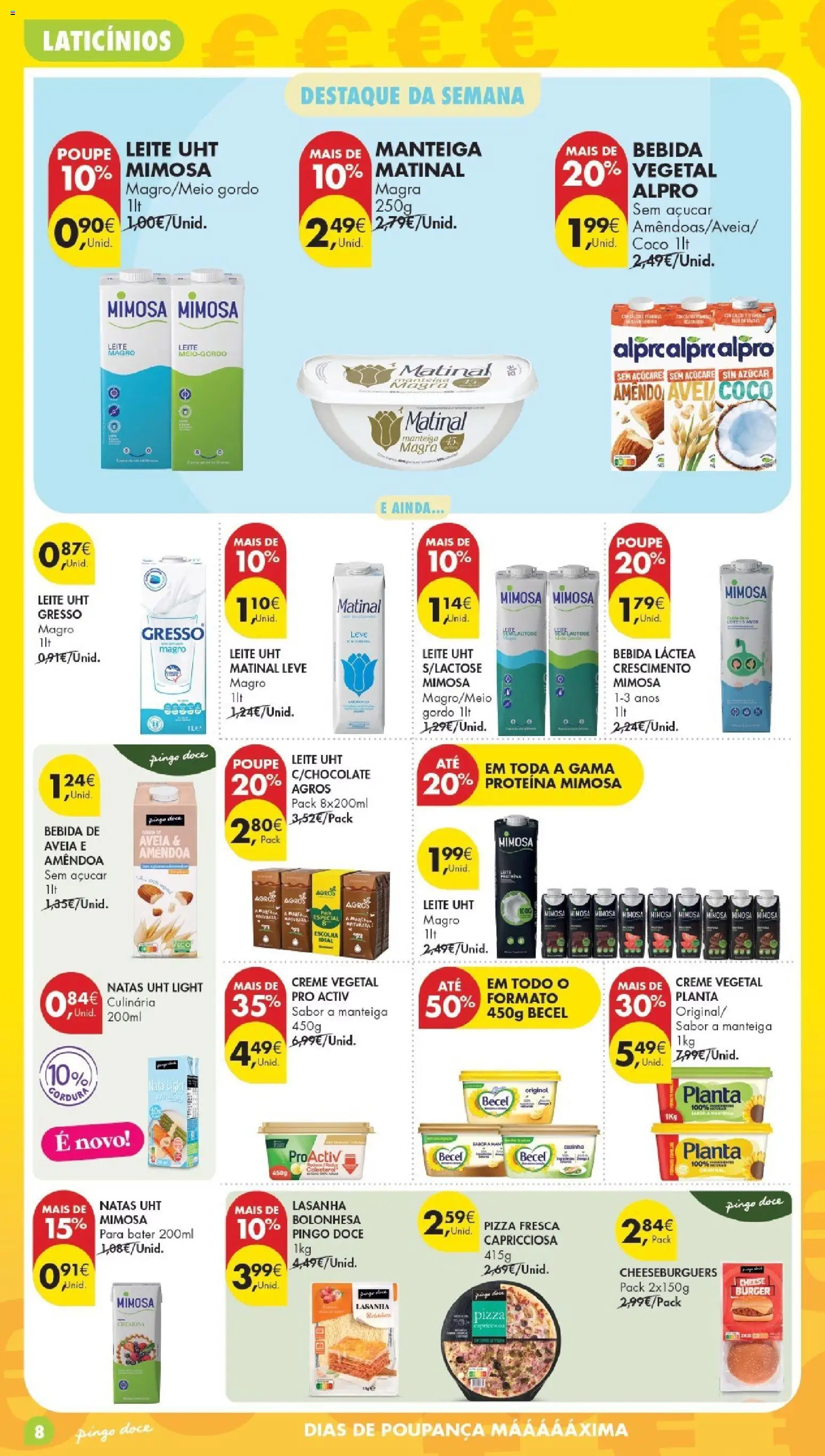 Pingo Doce Poupe Esta Semana Madeira │ válido de 28.04.2026 | Página: 8 | Produtos: Leite, Manteiga, Açúcar, Creme