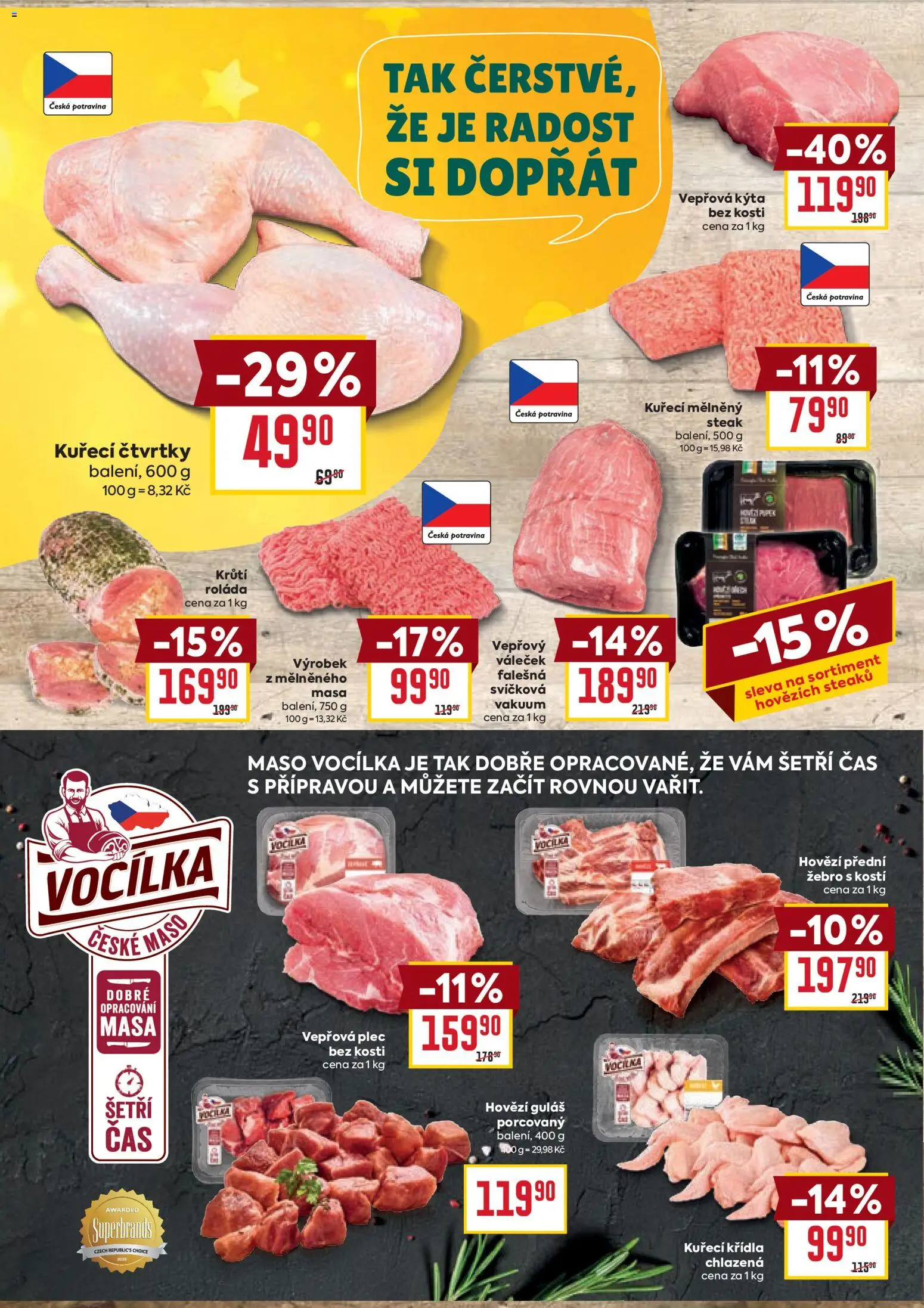 Billa Velký leták od 26.11.2025 | Strana: 4 | Produkty: Plec bez kosti, Steak, Guláš, Vepřová Kýta