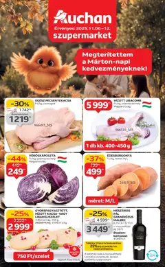 Auchan - Akciós újság Szupermarket - amely érvényes a következő dátumtól: 06.11.2025