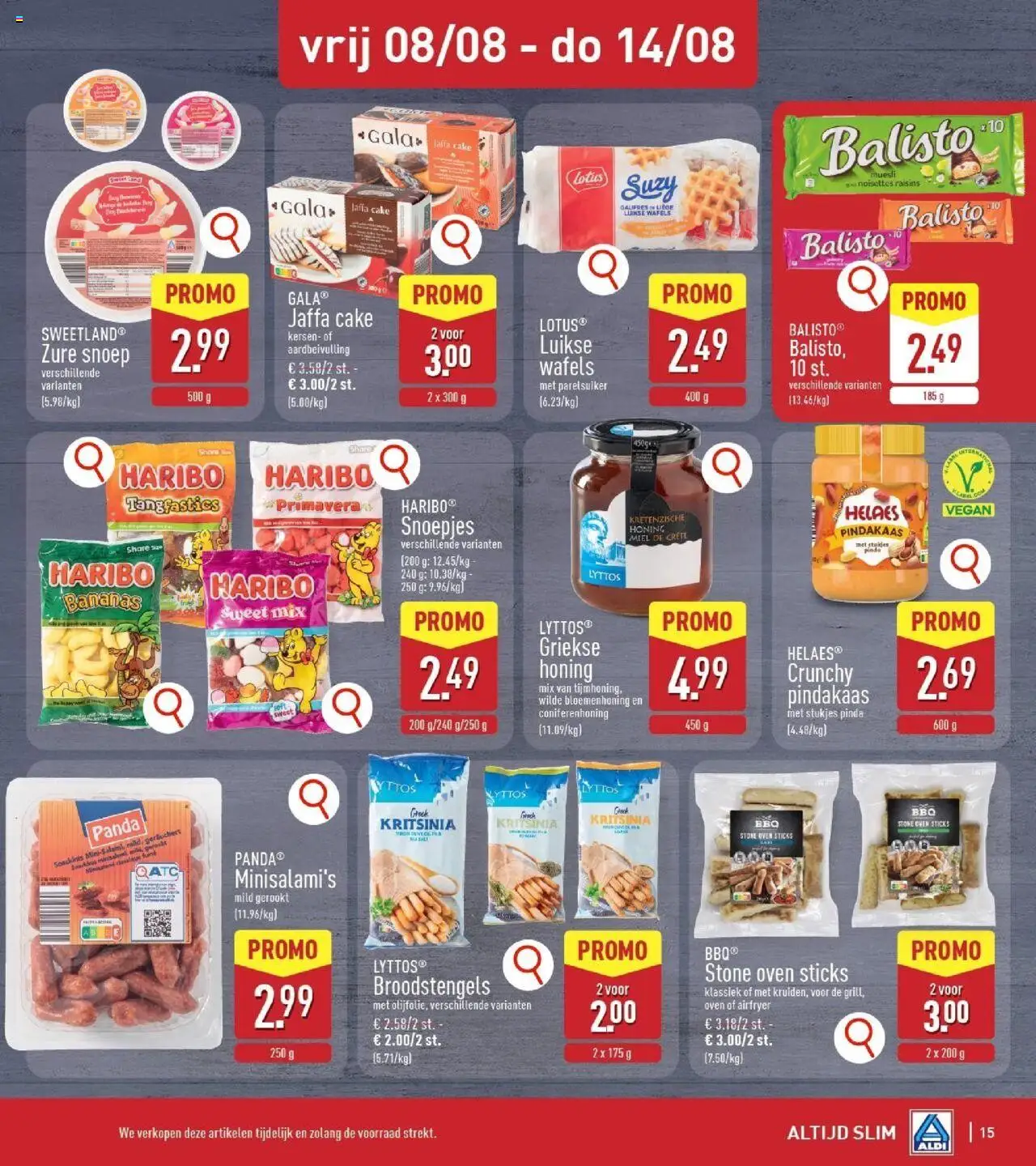  | Pagina: 15 | Producten: Muesli, Wafels, Cake, Snoep