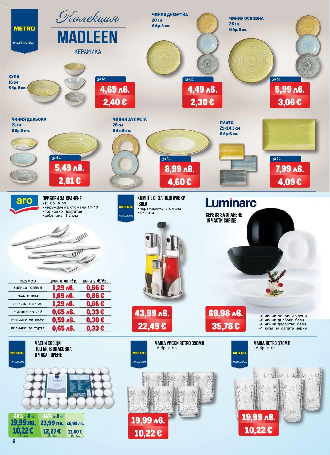  | Страница: 6 | Продукти: Прибори, Салата, Кафе, Торта