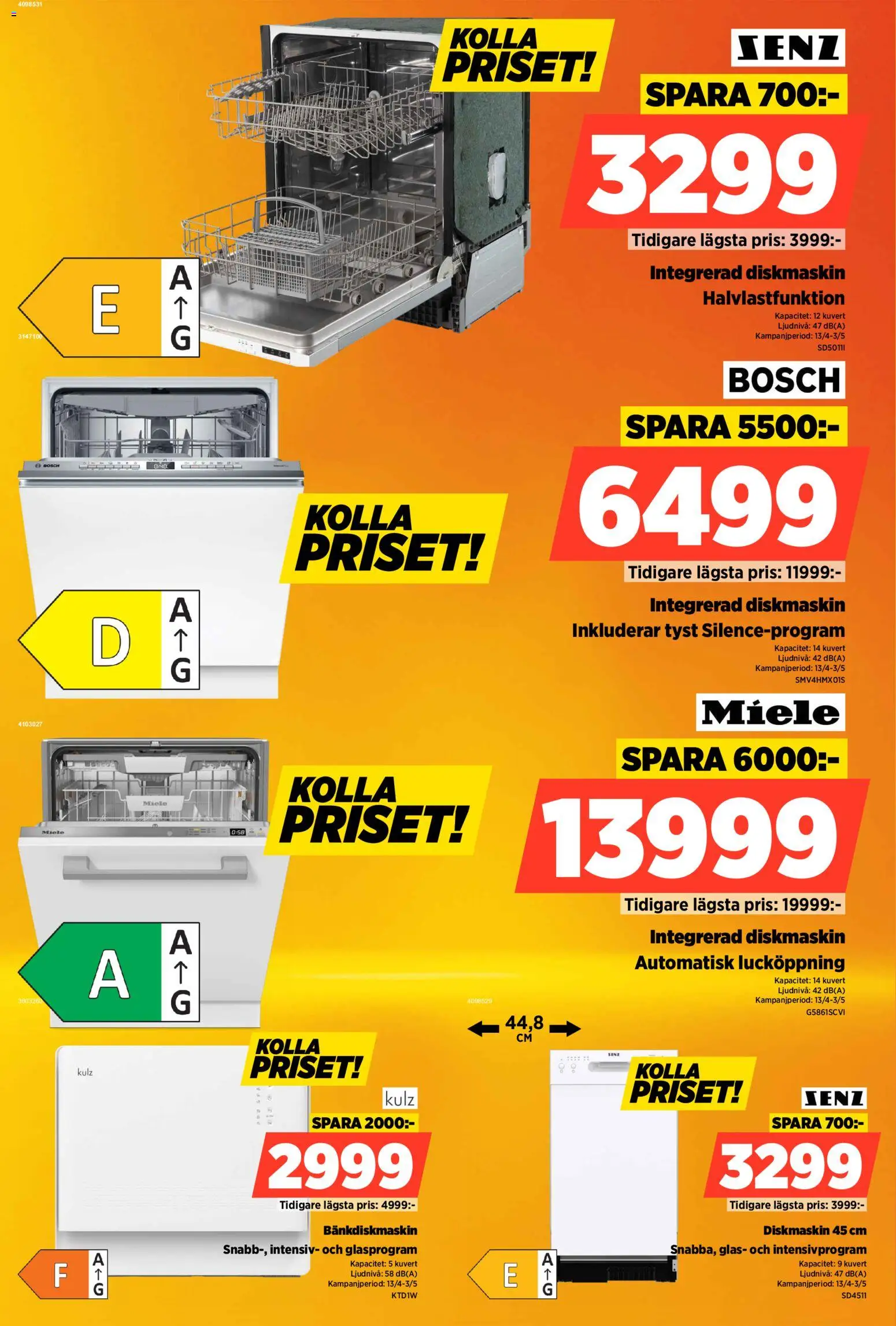 Power reklamblad aktuell från 27.04.2026 | Sida: 26 | Produkter: Diskmaskin, Kuvert, Bänkdiskmaskin