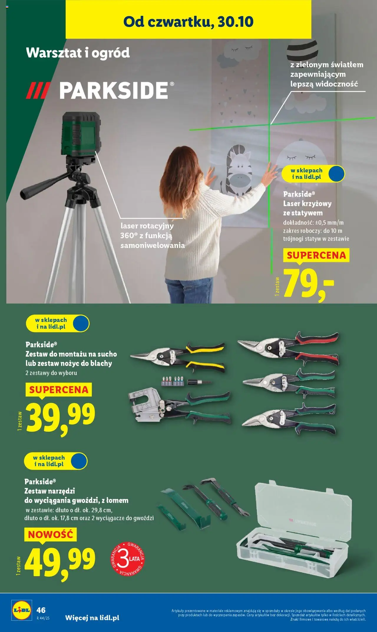 Lidl Katalog od 27.10.2025 | Strona: 50 | Produkty: Zestaw narzędzi, Laser krzyżowy