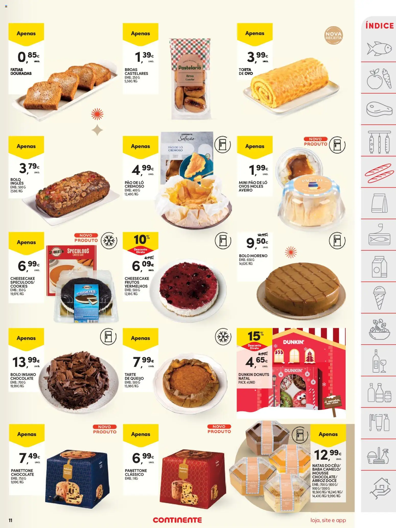 Continente folheto │ válido de 26.12.2025 | Página: 11 | Produtos: Queijo, Ovos, Arroz, Torta