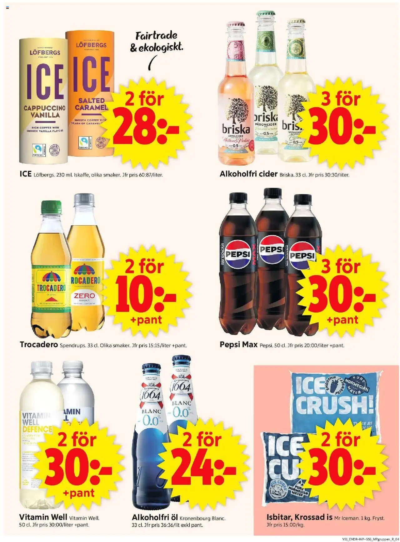 ICA Supermarket reklamblad aktuell från 28.07.2025 | Sida: 13 | Produkter: Pepsi, Öl, Cider