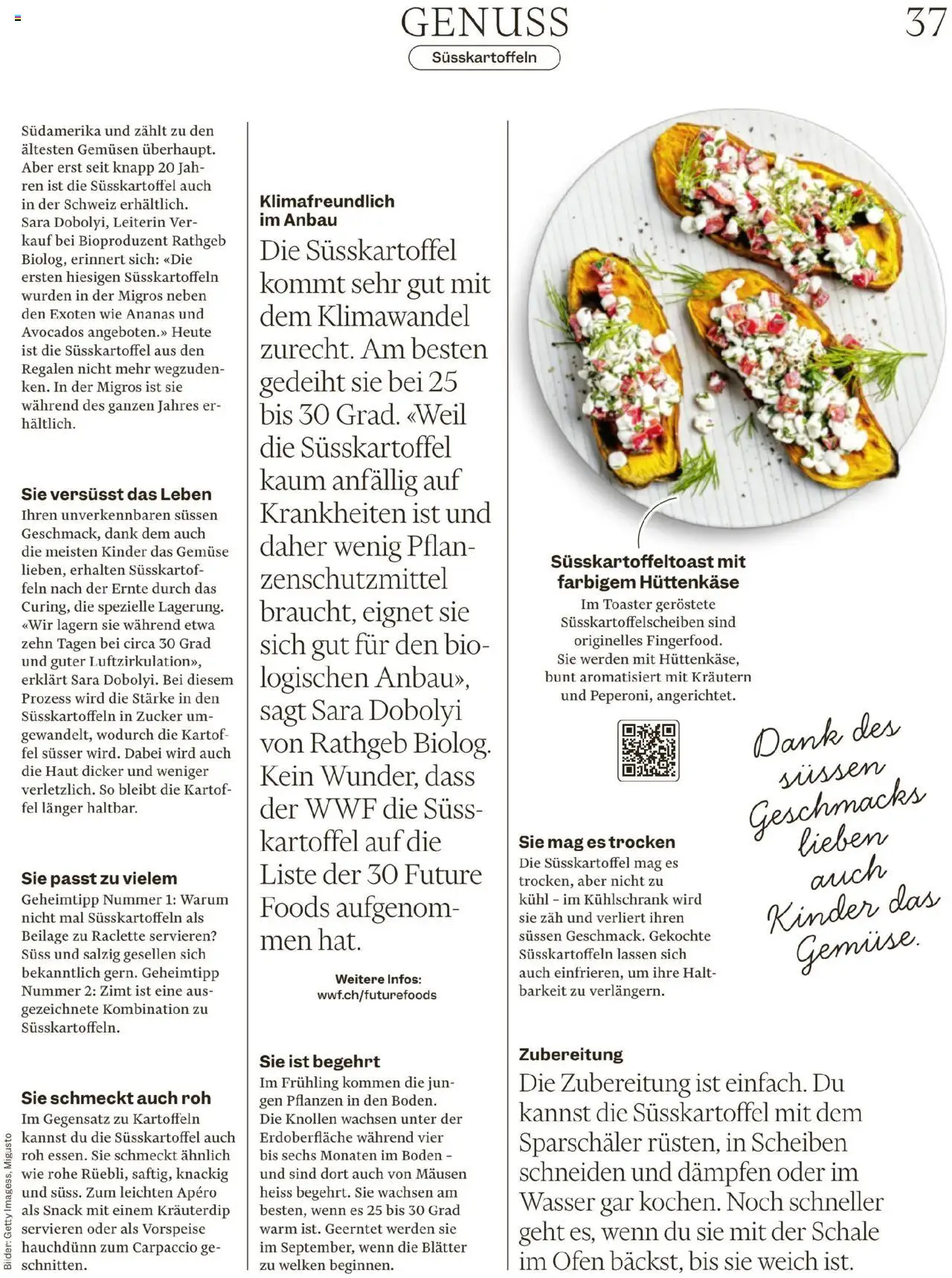 Migros Magazin – gültig ab 20.10.2025 | Seite: 37 | Produkte: Kartoffeln, Wasser, Bilder, Kühlschrank