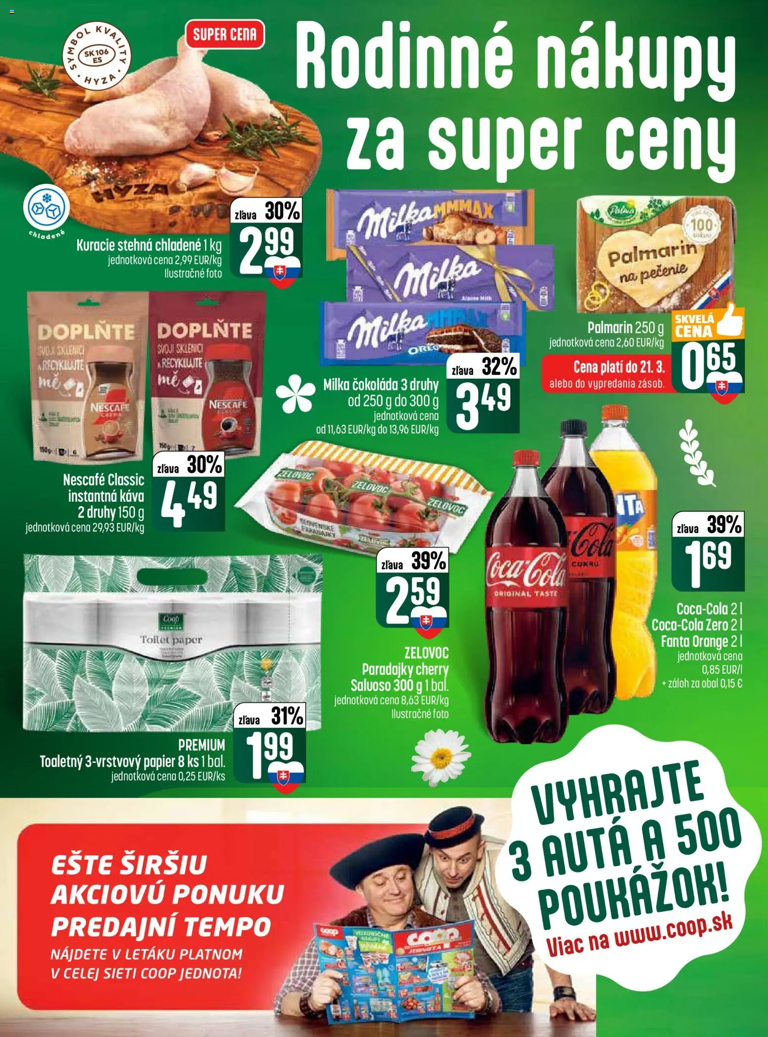 Nové COOP Jednota akcie – leták je platný od 19.03.2026 | Strana: 24 | Produkty: Káva, Paradajky, Palmarin, Milka