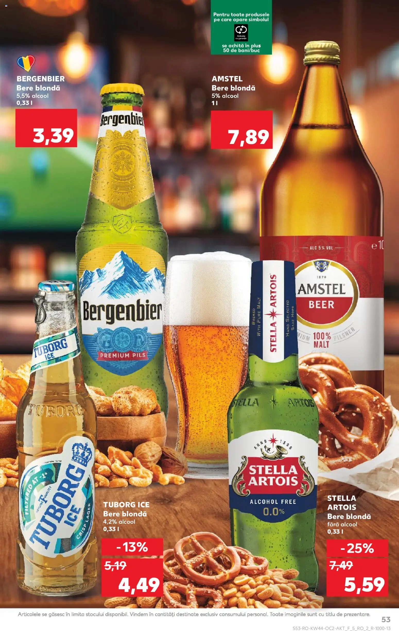 Kaufland RO akciós ujság - amely érvényes a következő dátumtól: 29.10.2025 | Oldal: 53 | Termékek: Stella artois