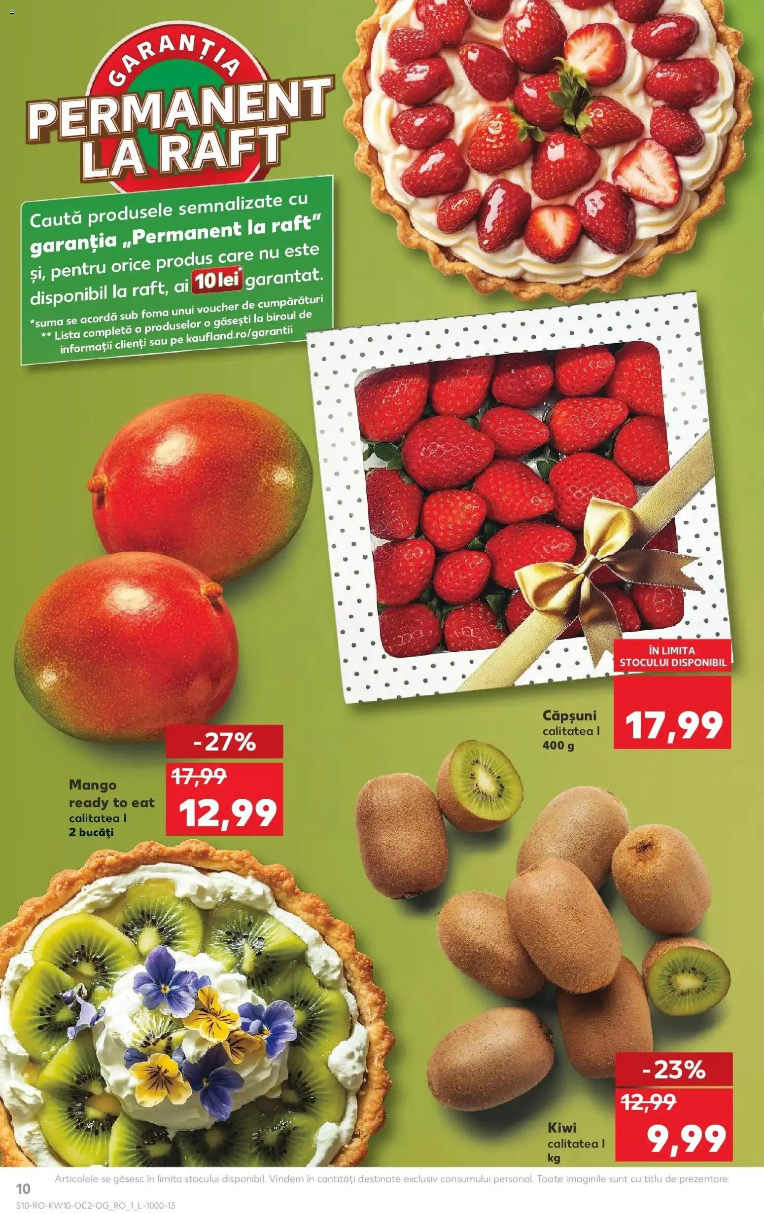 Noul catalog Kaufland – valabil de la 04.03.2026 | Pagină: 10 | Produse: Raft, Căpșuni, Kiwi, Mango