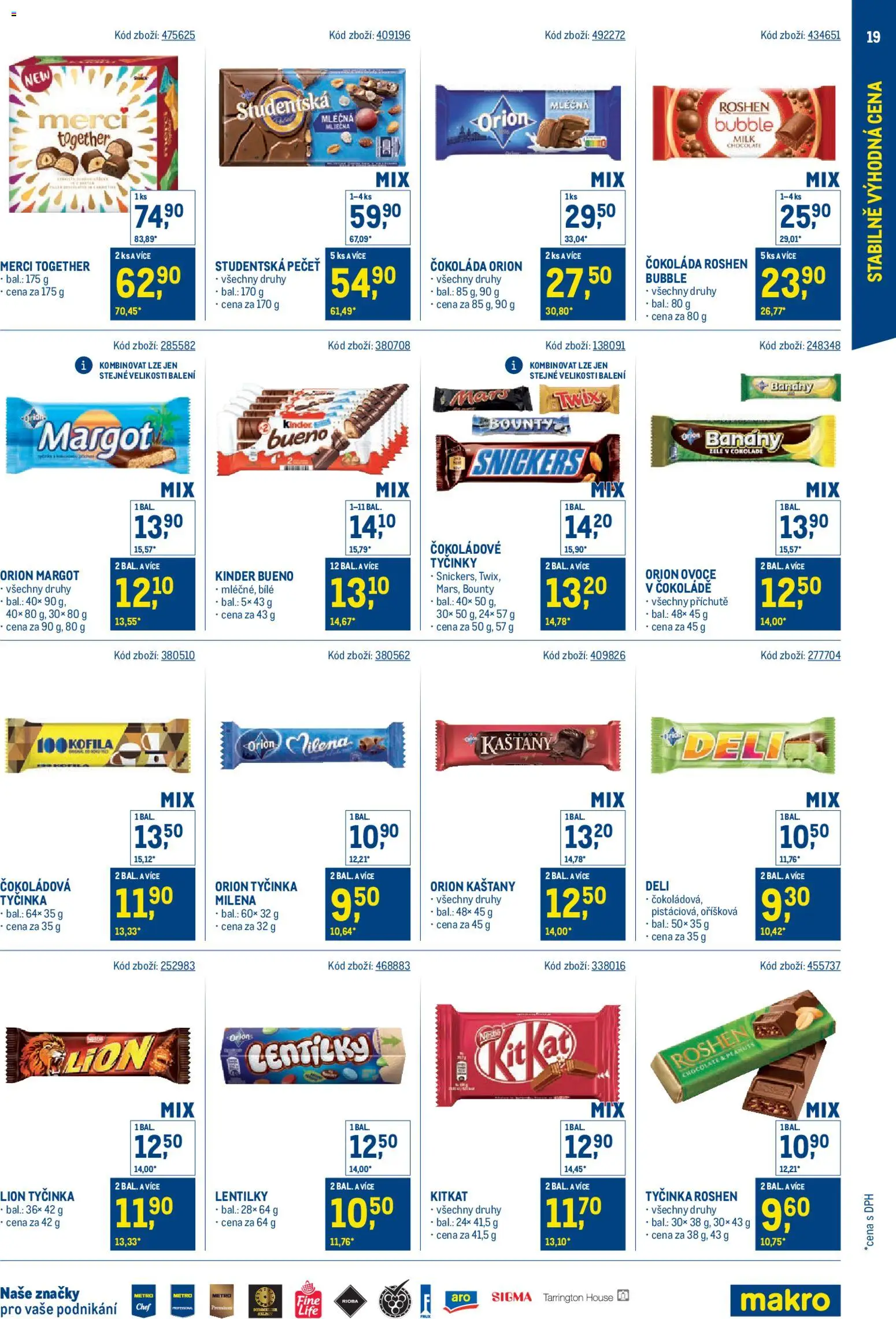 Makro leták - Stabilně výhodná cena od 28.01.2026 | Strana: 19 | Produkty: Ovoce, Banány, Kofila, Kinder