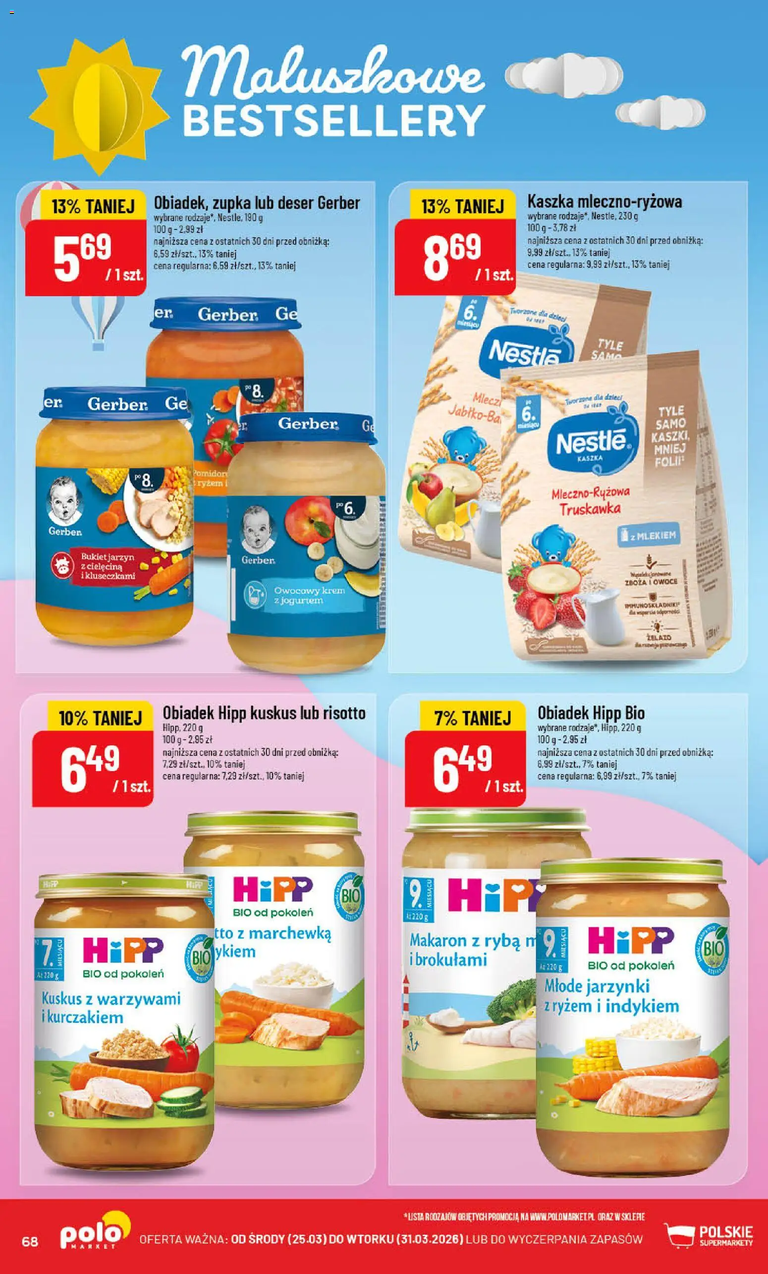 POLOmarket gazetka od 25.03.2026 | Strona: 68 | Produkty: Makaron, Marchewka, Krem, Owoce