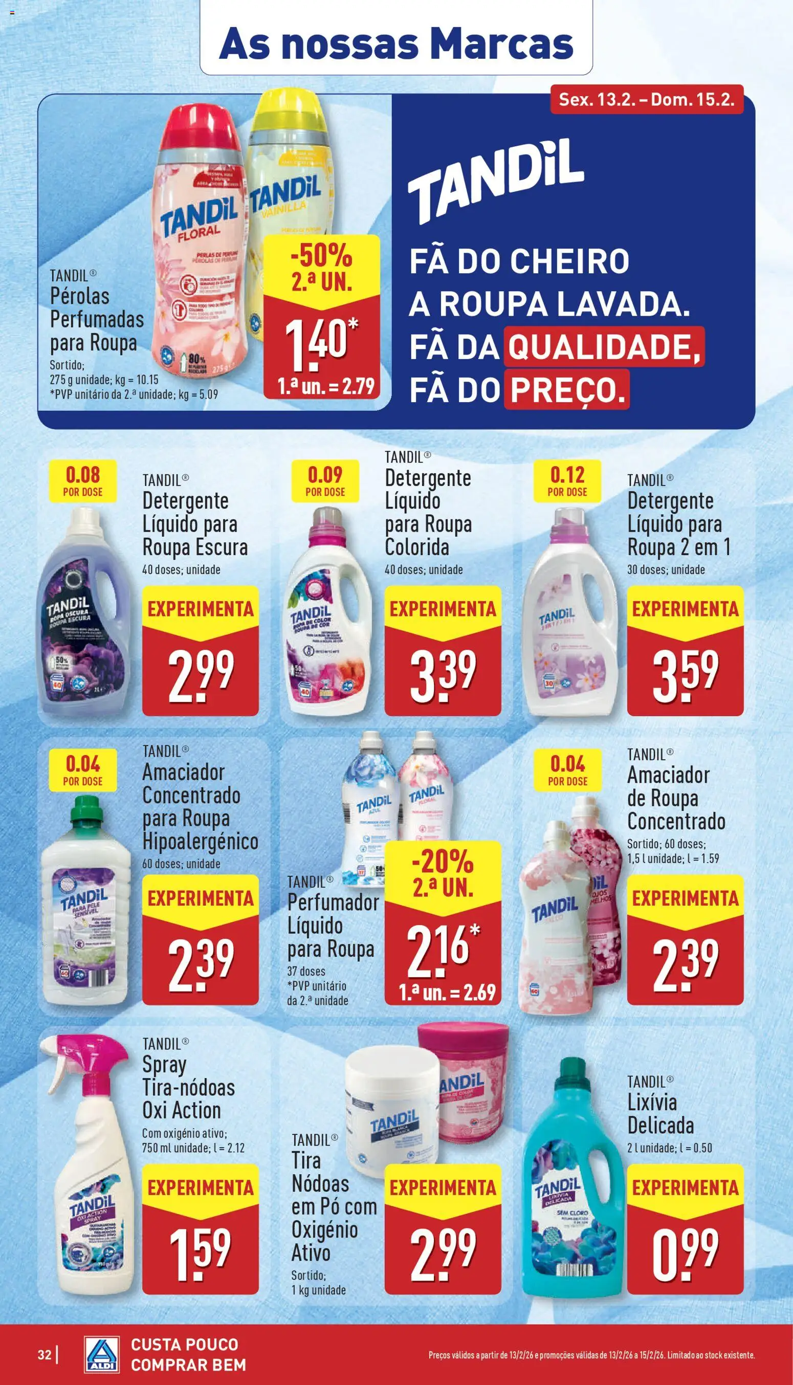 Aldi folheto │ válido de 09.02.2026 | Página: 32 | Produtos: Pó, Detergente