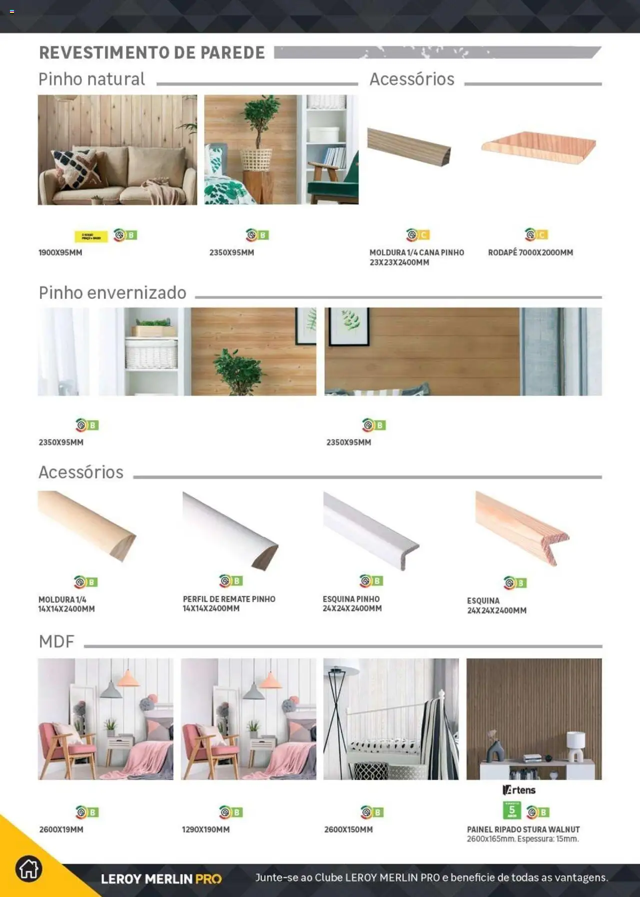 Leroy Merlin Catálogo │ válido de 18.11.2024 | Página: 154 | Produtos: Moldura, Revestimento de parede, Rodapé