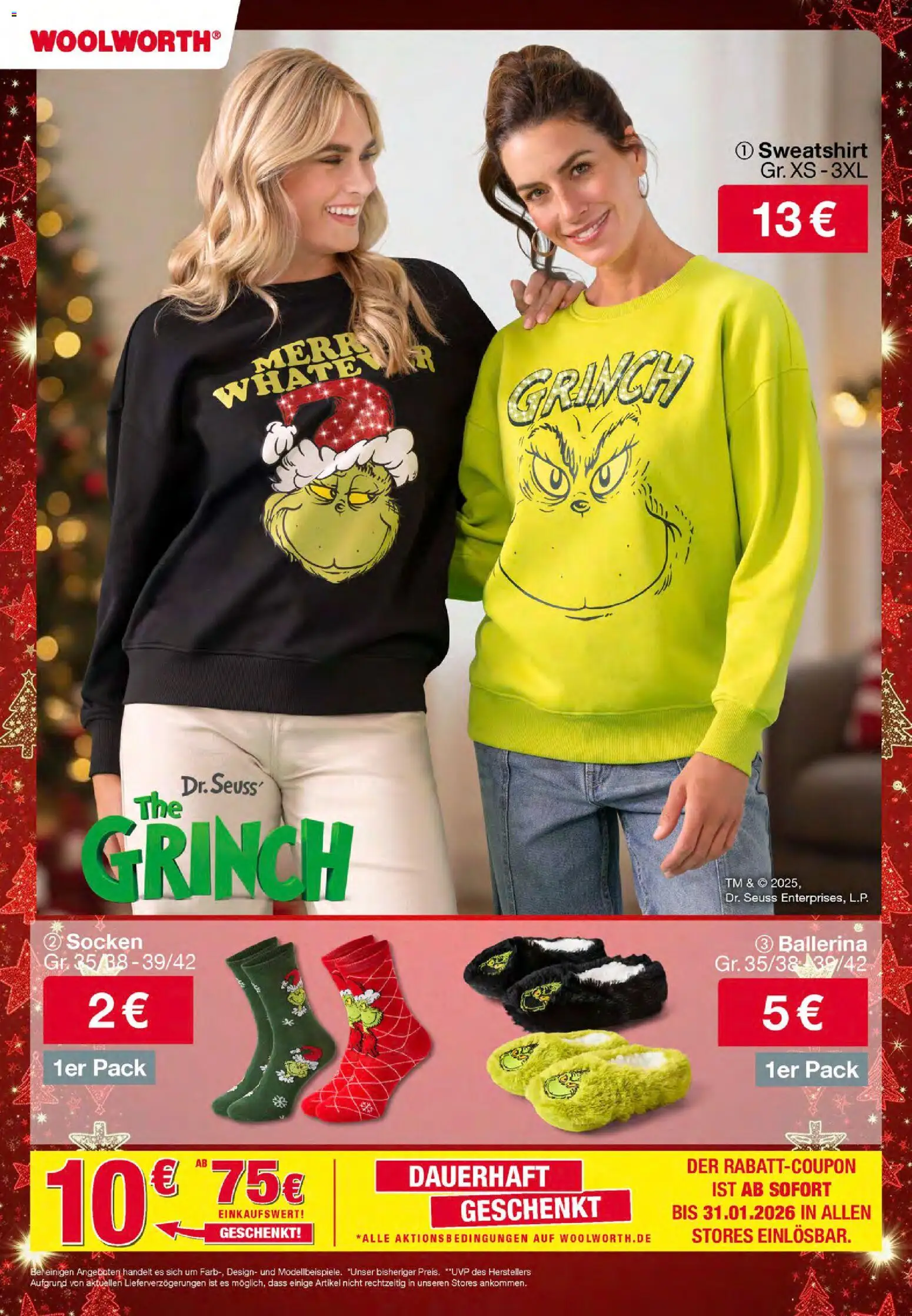 Woolworth Prospekt 	 – gültig ab 07.11.2025 | Seite: 2 | Produkte: Sweatshirt, Socken