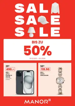 Manor Aktionen Sale ab 25.12.2025 gültig