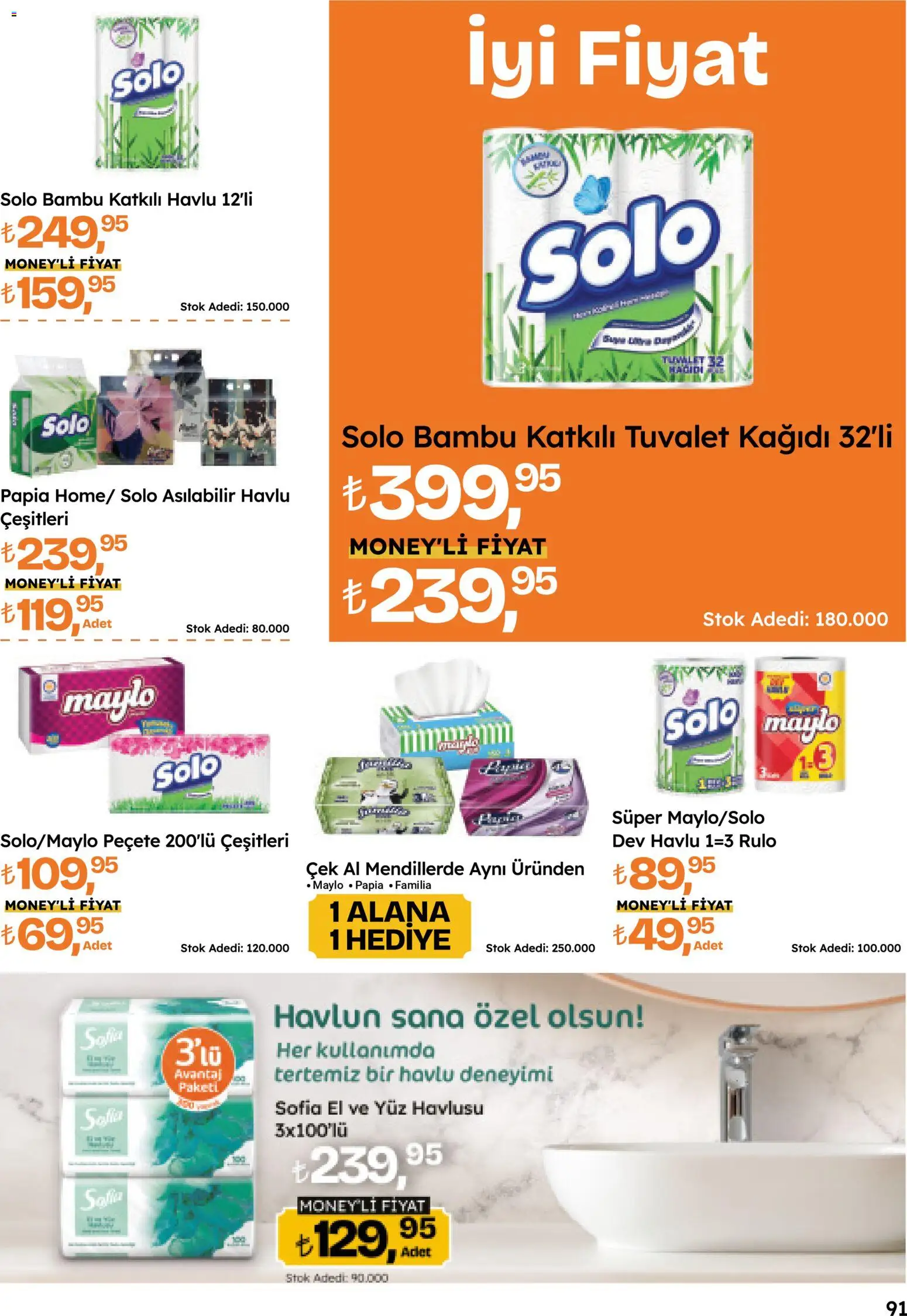 Migros Katalog - Migroskop - 16.04.2026 tarihinden itibaren geçerlidir | Sayfa: 91 | Ürünler: Tuvalet, Tuvalet kağıdı, Yüz havlusu