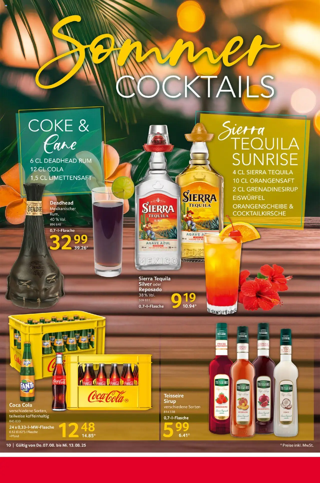 Selgros Prospekt 	 - gültig ab dem 07.08.2025 | Seite: 10 | Produkte: Fanta, Cola, Orangensaft, Tequila