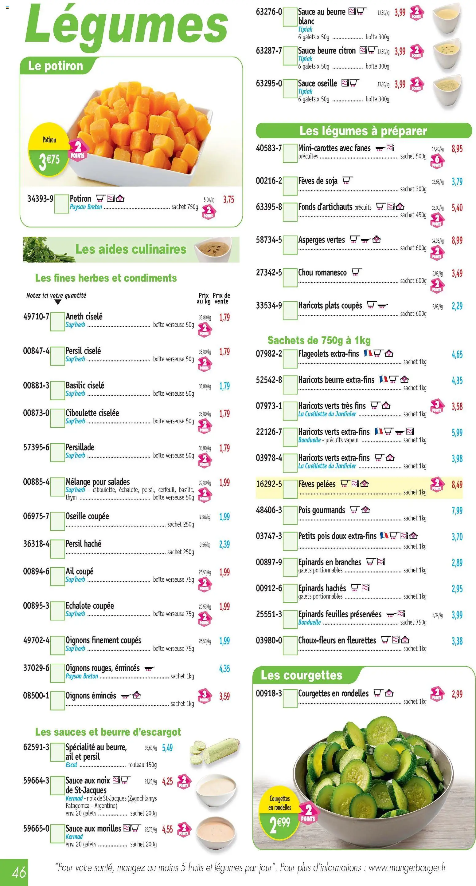 {H1} | Page: 46 | Produits: Citron, Oseille, Ail, Rouleau