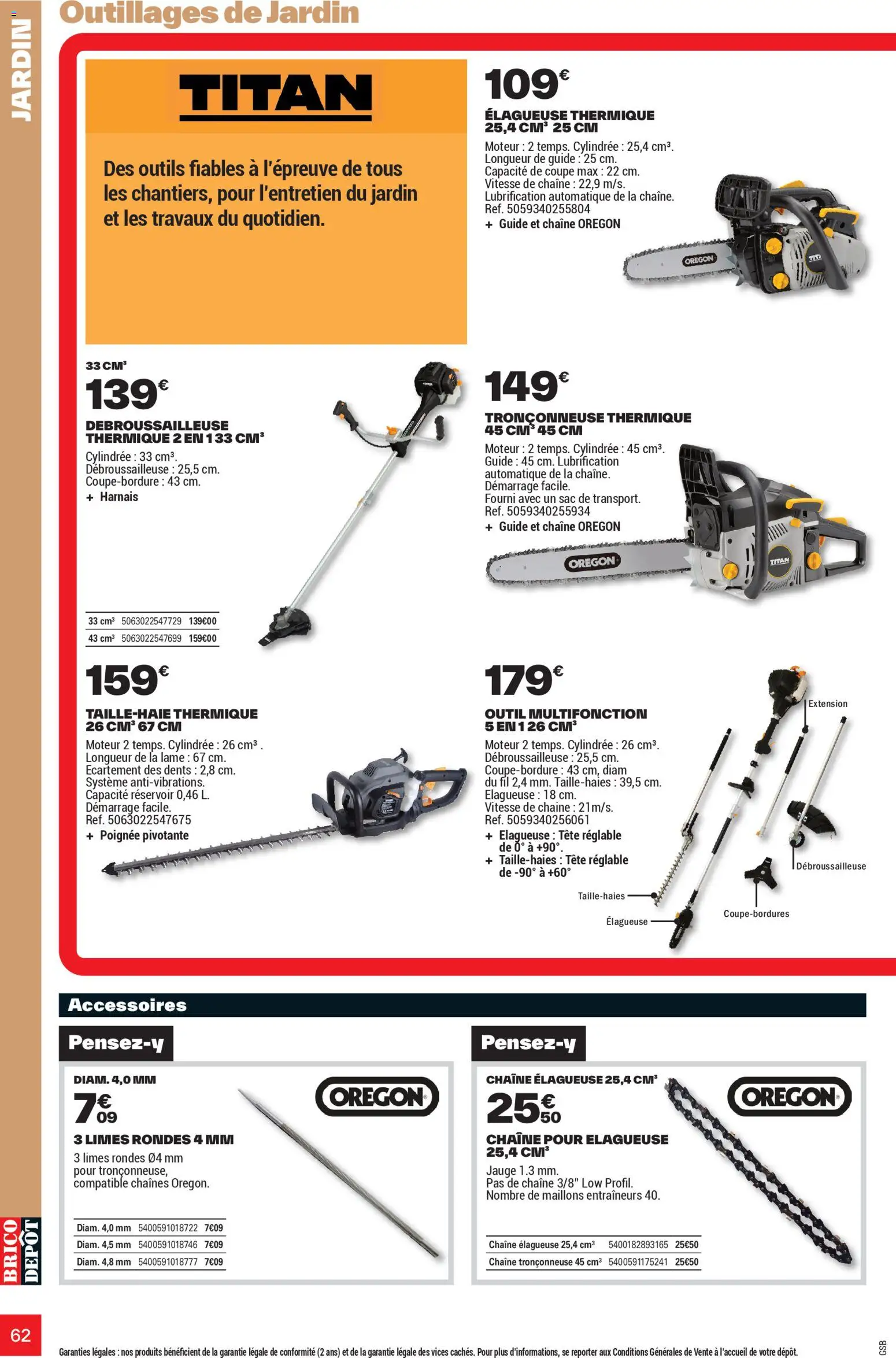 {H1} | Page: 62 | Produits: Sac, Débroussailleuse, Tronçonneuse, Tronçonneuse thermique