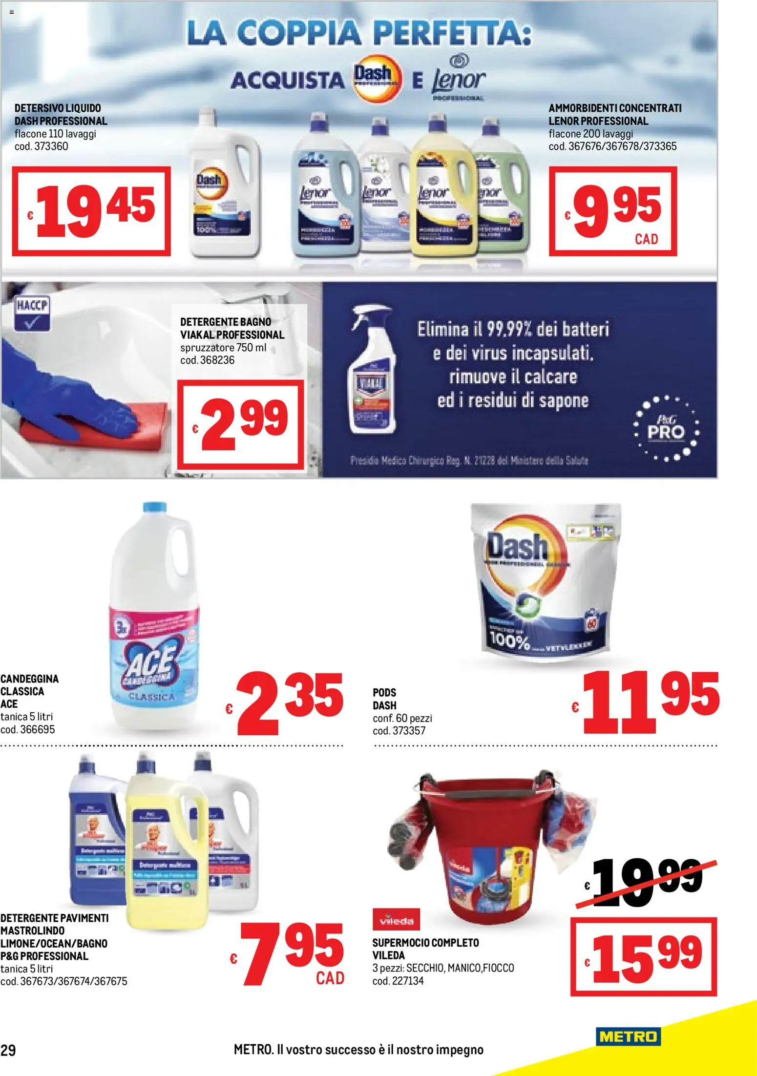 Volantino Metro del 22.01.2026 | Pagina: 29 | Prodotti: Sapone, Detergente, Candeggina, Tanica