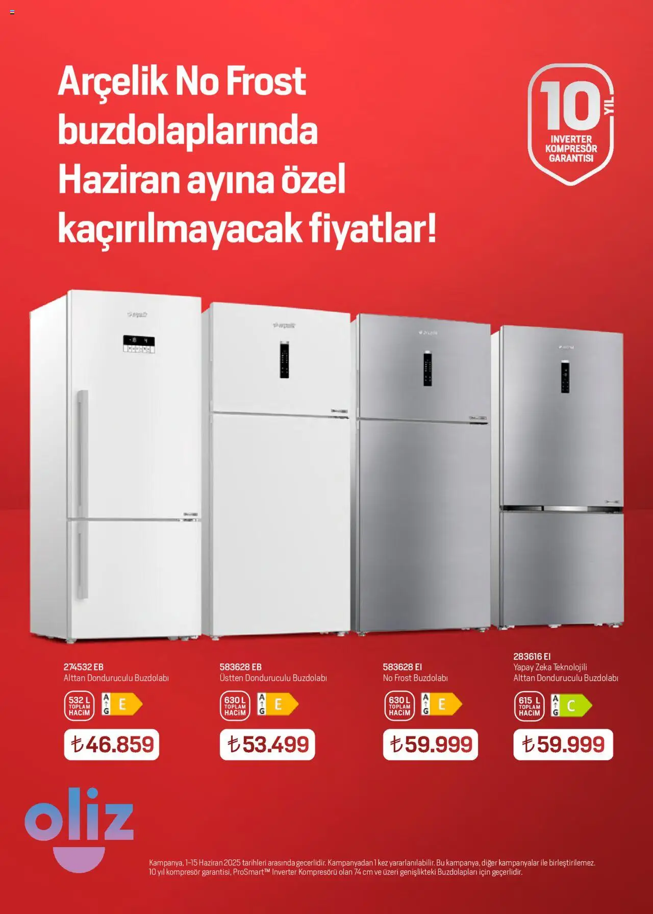 Arçelik Katalog - 01.06.2025 tarihinden itibaren geçerlidir | Sayfa: 33 | Ürünler: Buzdolabı