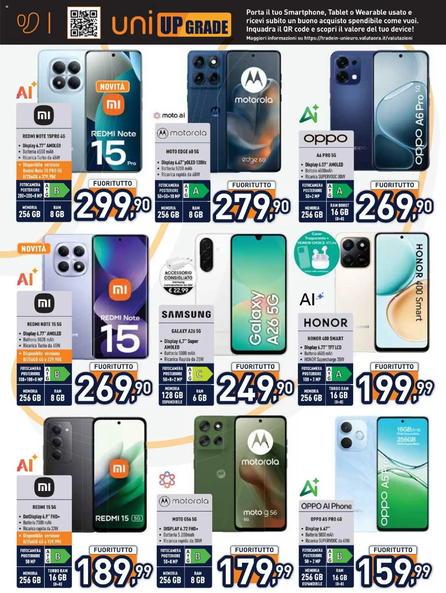 Volantino Unieuro del 29.12.2025 | Pagina: 6 | Prodotti: Tablet, Fotocamera, Batteria, Samsung