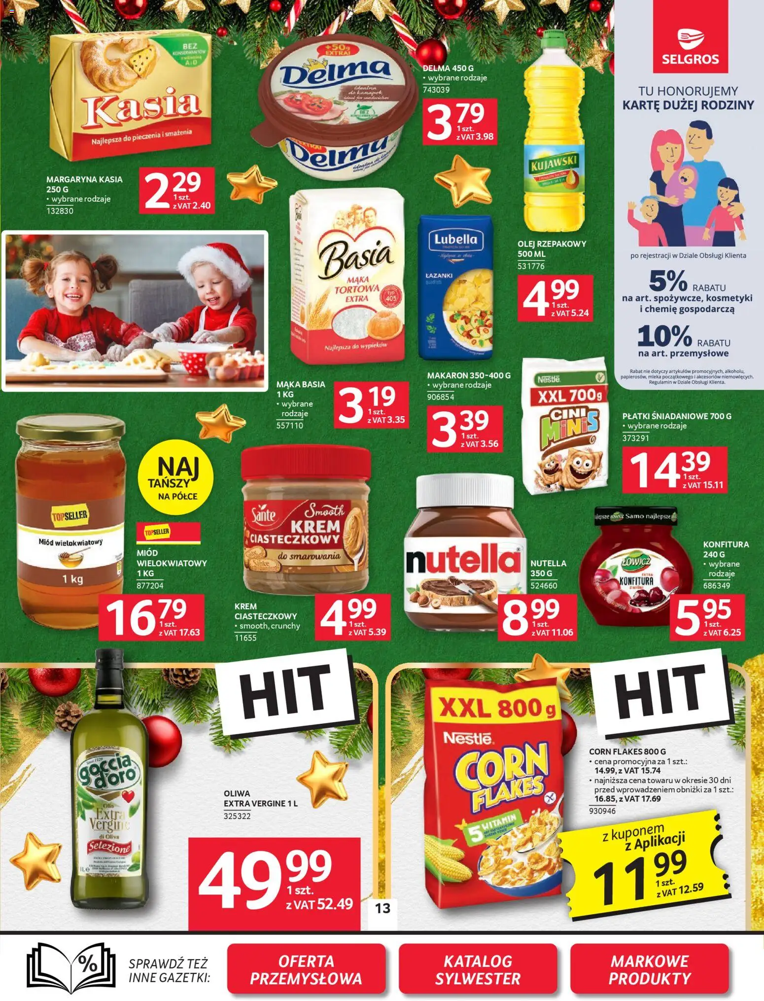 Selgros cash&carry Gazetka od 18.12.2025 | Strona: 13 | Produkty: Nutella, Mąka basia, Płatki, Corn Flakes