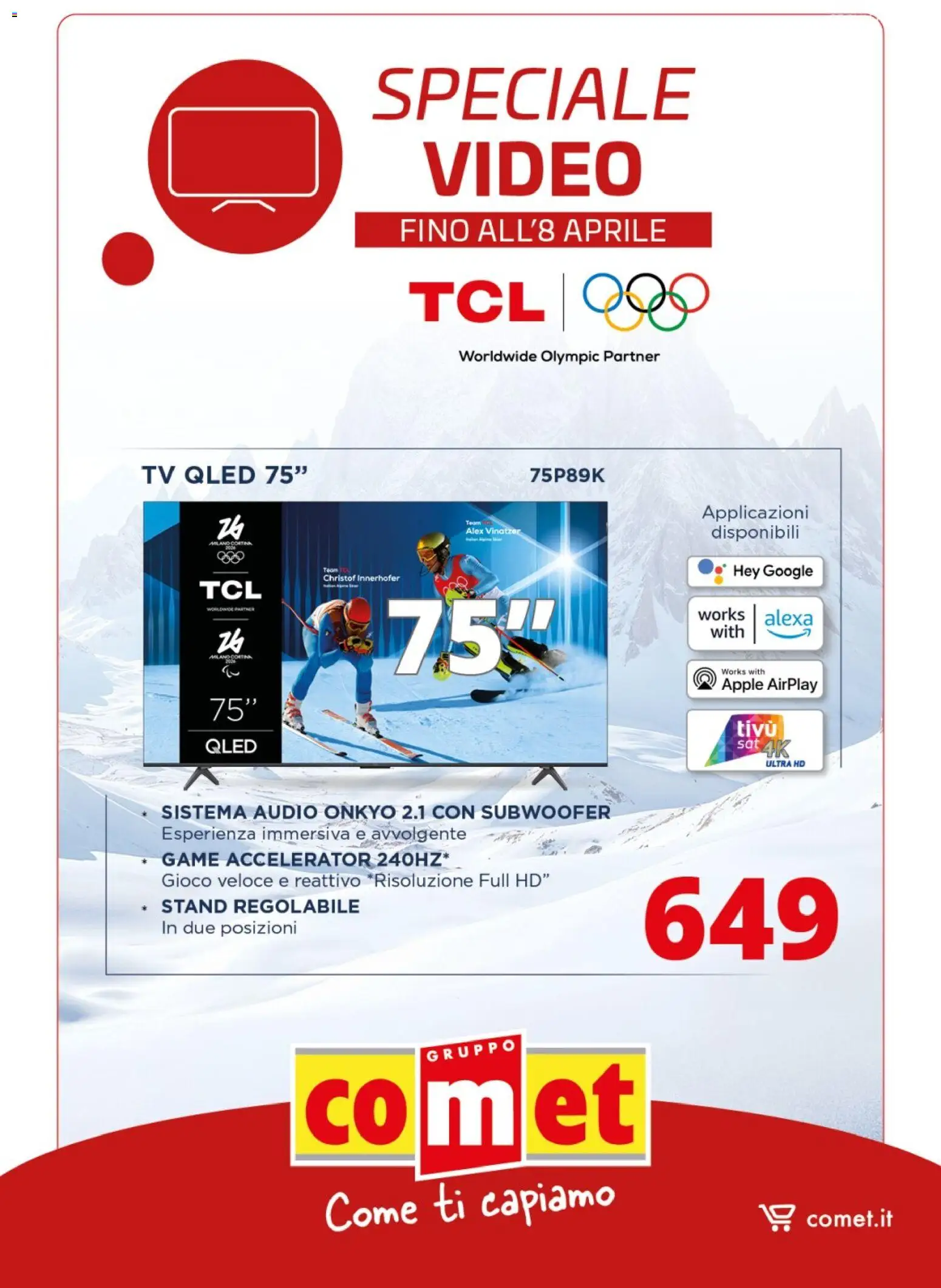 Volantino Comet del 20.03.2026 | Pagina: 1 | Prodotti: TV, Video, Audio, Gioco